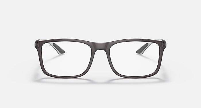 Ray-Ban Eyeglasses Unisex Rb8908 Optics Prescription - Grey Frame Clear Lenses 55-18 Polarized