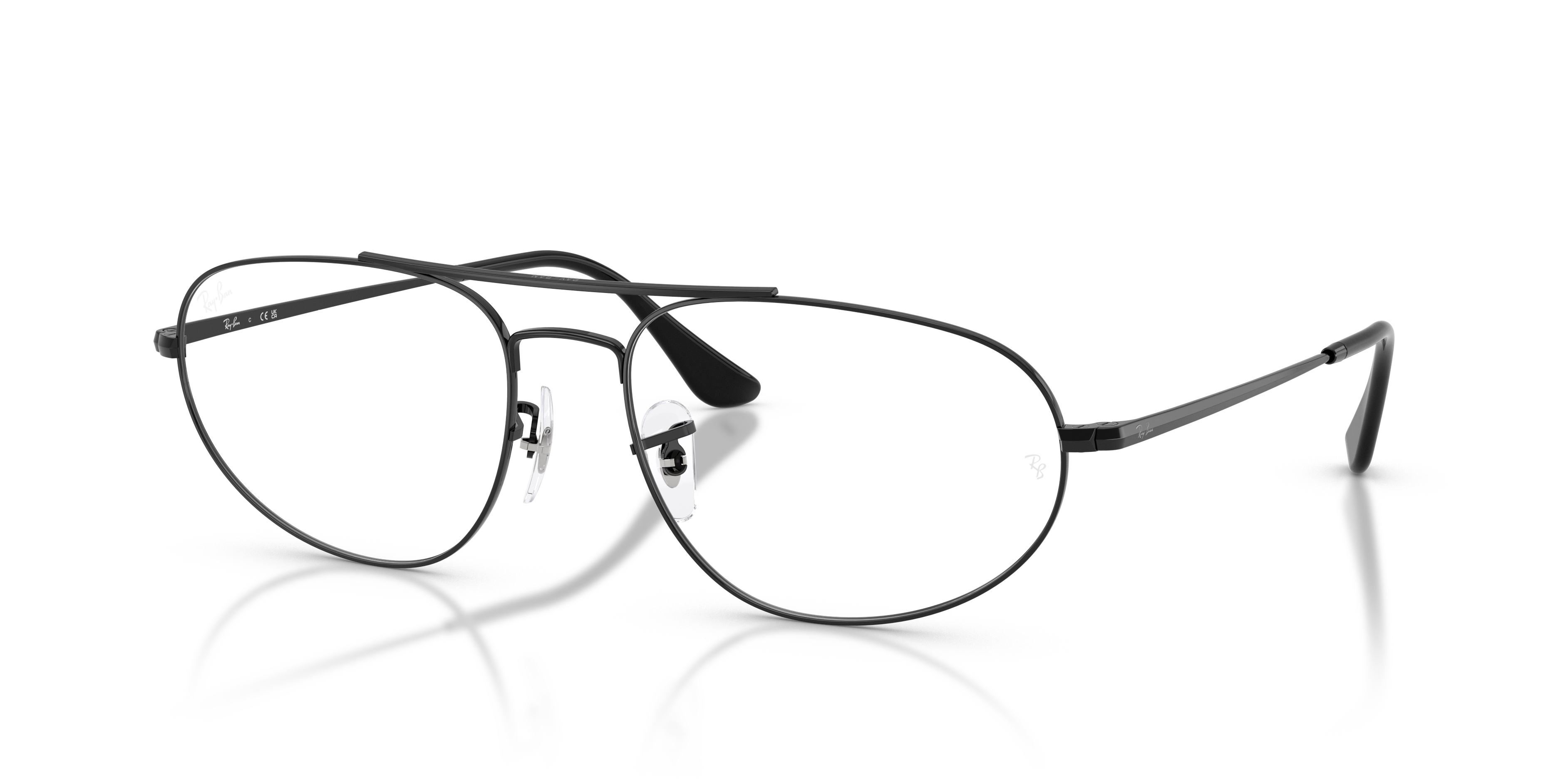 EXPLORER IV OPTICS Polished Black Frame Clear Lenses 57-18