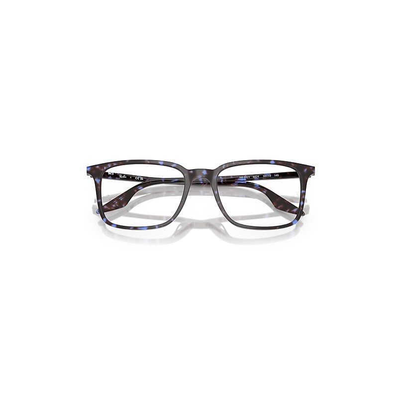 Ray Ban Rb5421 Optics Eyeglasses Havana Blue Turtle Frame Clear Lenses Polarized 53-19 In Havana Blue Turtle