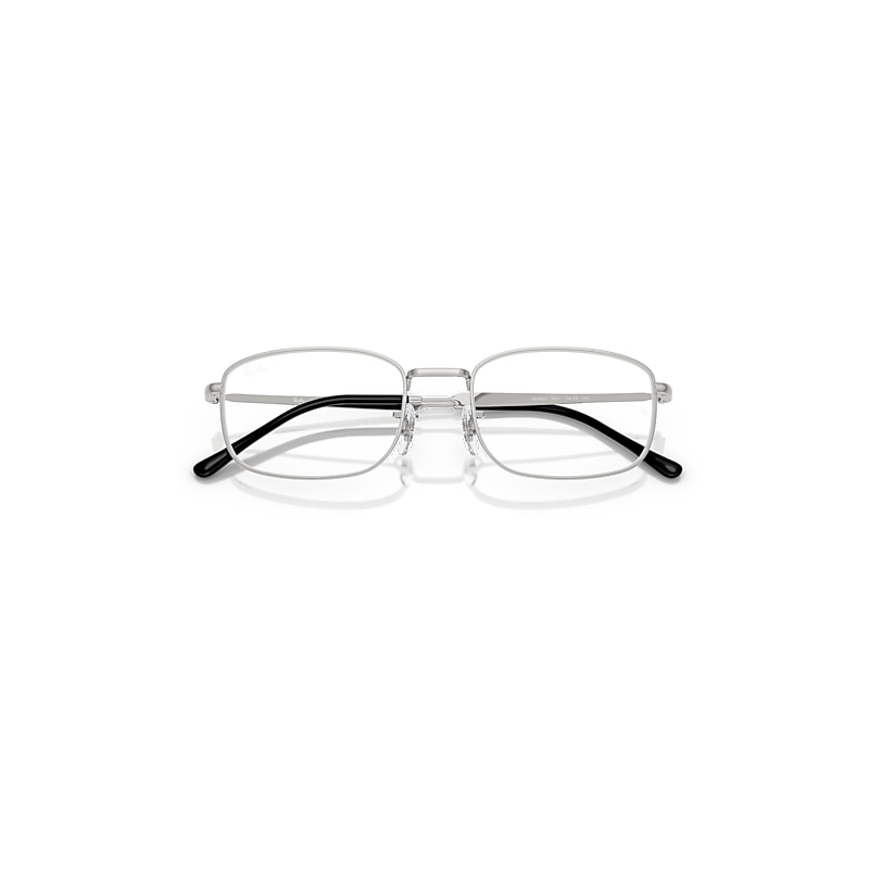 Ray Ban Rb6533 Optics Eyeglasses Silver Frame Clear Lenses Polarized 54-19 In Silver