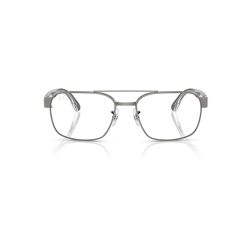 Ray Ban Rb3751v Optics Eyeglasses Black On Transparent Frame Clear Lenses Polarized 56-17 In Black On Transparent