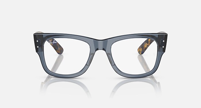 Ray-Ban Eyeglasses Unisex Mega Wayfarer Optics Prescription - Yellow & Blue Havana Frame Clear Lenses 51-21 Polarized