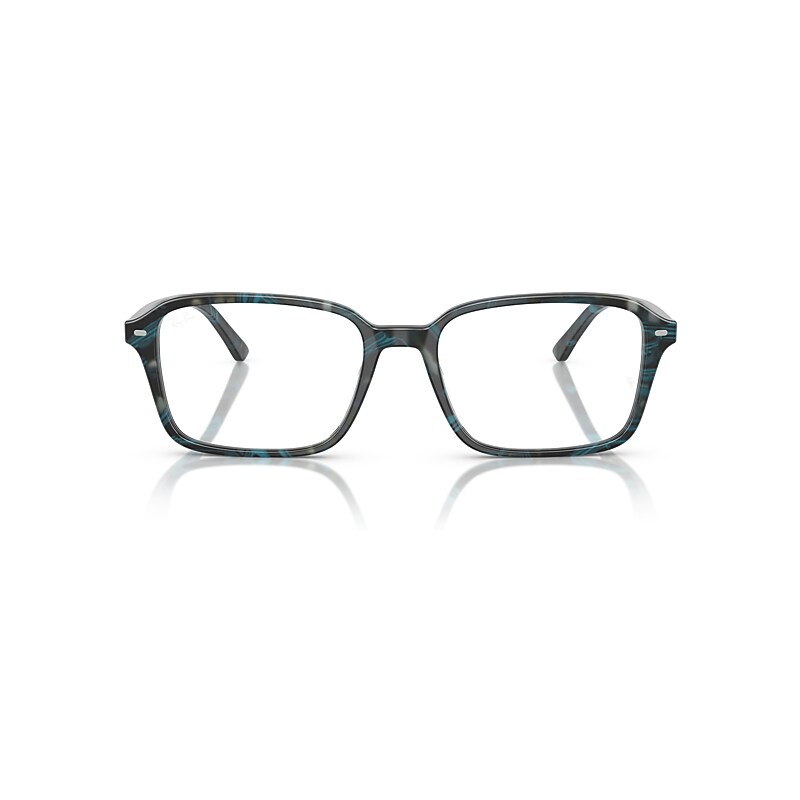 Ray Ban Raimond Optics Eyeglasses Transparent Fantasy Blue/grey Frame Clear Lenses Polarized 54-18 In Transparent Fantasy Blue/grey