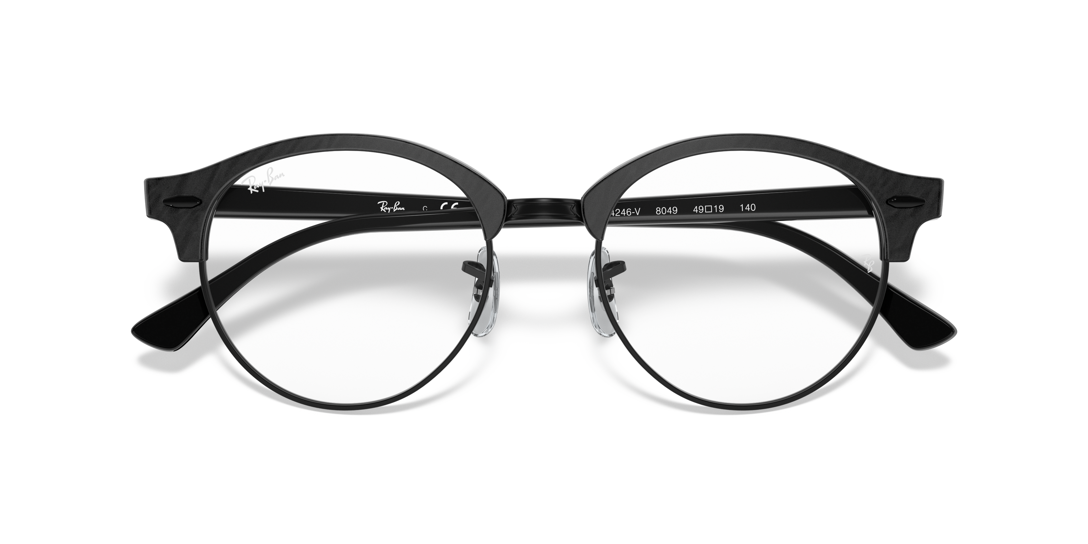 CLUBROUND MARBLE OPTICS Eyeglasses with Black Frame - RB4246V | Ray-Ban®