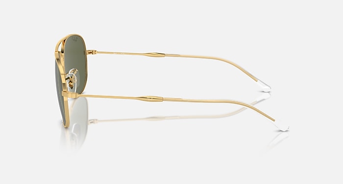 Ray-Ban Sunglasses Unisex Bain Bridge - Arista Gold Frame Green Lenses 60-17 Polarized