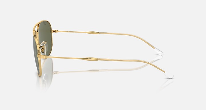 Ray-Ban Sunglasses Unisex Bain Bridge - Arista Gold Frame Green Lenses 60-17 Polarized