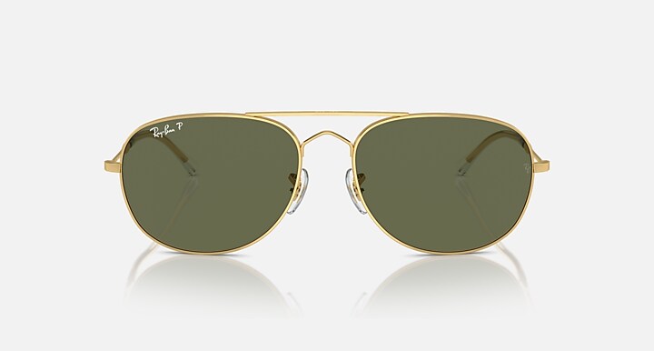 Ray-Ban Sunglasses Unisex Bain Bridge - Arista Gold Frame Green Lenses 60-17 Polarized