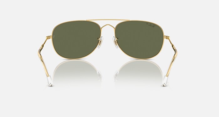 Ray-Ban Sunglasses Unisex Bain Bridge - Arista Gold Frame Green Lenses 60-17 Polarized