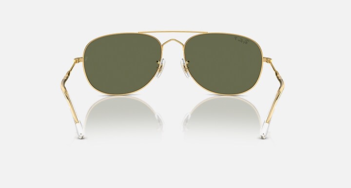 Ray-Ban Sunglasses Unisex Bain Bridge - Arista Gold Frame Green Lenses 60-17 Polarized