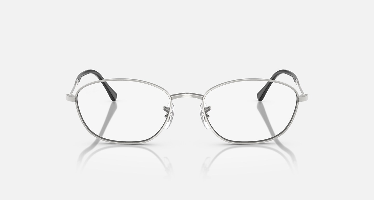 Ray-Ban Eyeglasses Woman Rb3749v Optics Prescription - Silver Frame Clear Lenses 53-18 Polarized