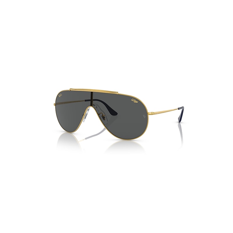 Ray-Ban Wings Sonnenbrillen Gold Fassung Grau Glas 01-33