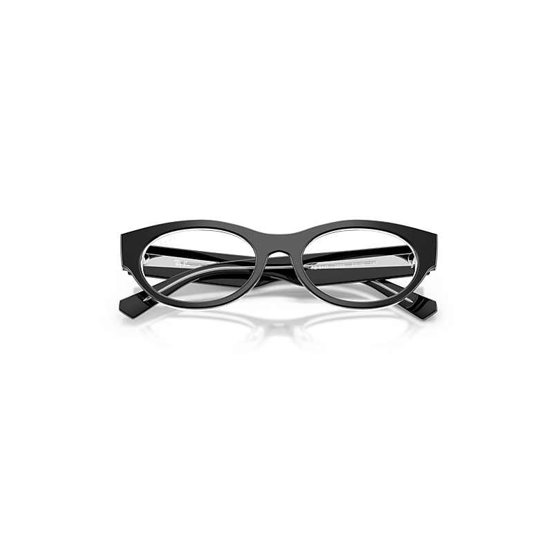 Ray Ban Rb5447 Optics Eyeglasses Black On Transparent Frame Clear Lenses Polarized 53-19 In Black