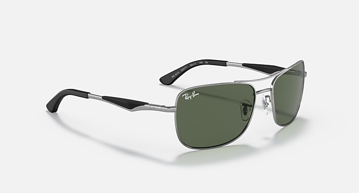 Ray-Ban Aviator Silver-Black Frame Only RB3515 004/71 58-17 3N Ray Ban SUNGLASSES Frames RB3515 004/71 58-17 3N Silver Full  main image 2