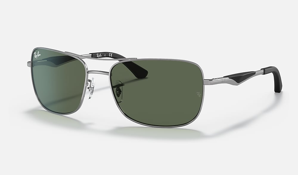 Ray-Ban オールドレイバン ハリスバーグ ヴィンテージ サングラス RB3515 Sunglasses in Gunmetal and Green - RB3515 | Ray-Ban® US