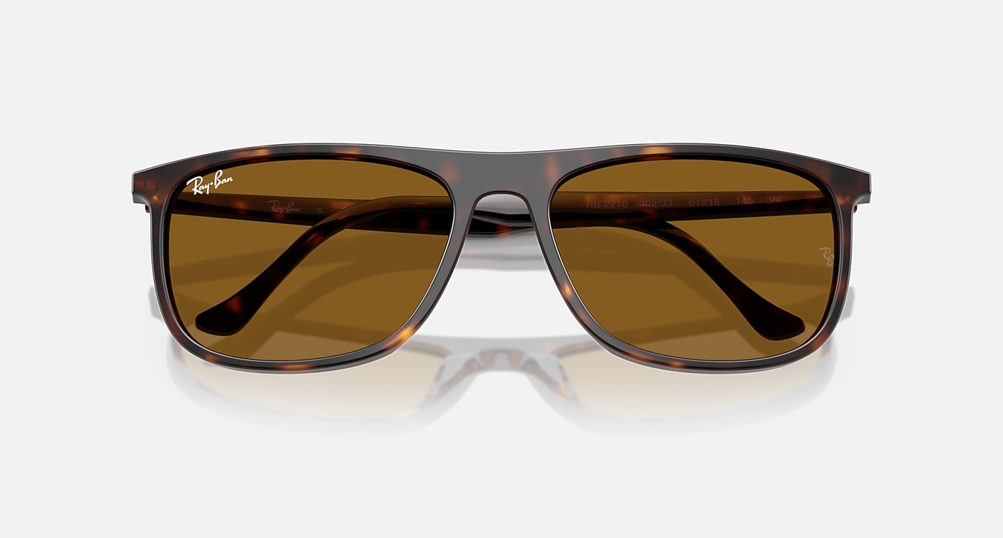Ray-Ban Sunglasses Unisex Rb2216 - Havana Frame Brown Lenses 61-18