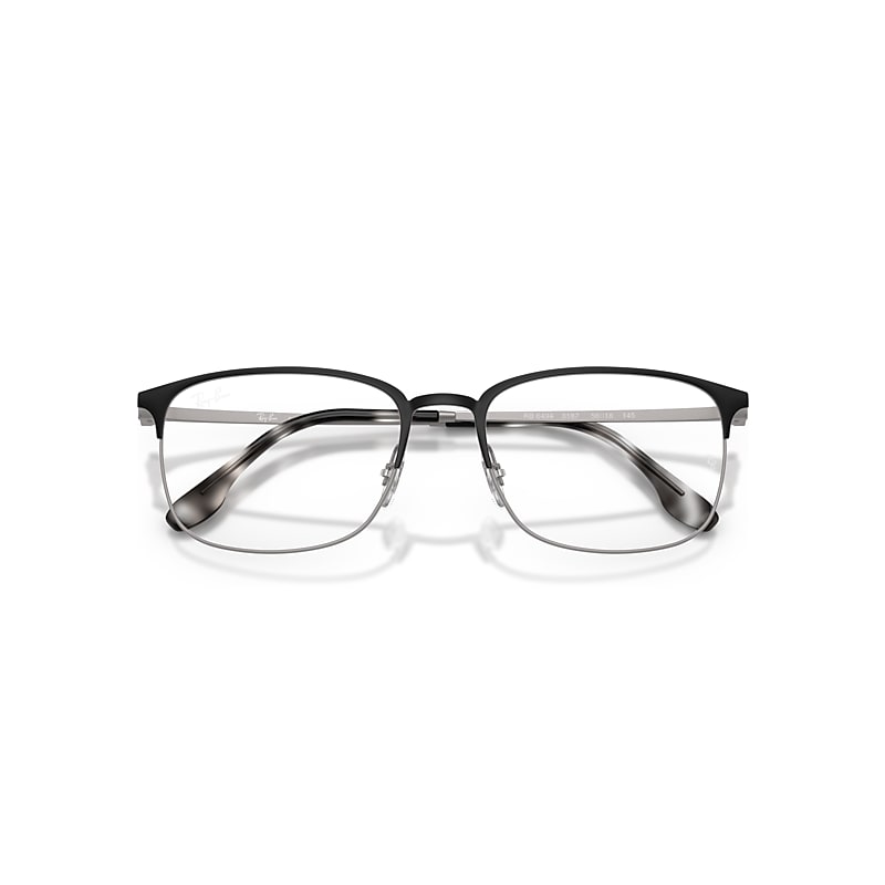 Ray Ban Rb6494 Optics Eyeglasses Matte Gunmetal Frame Clear Lenses Polarized 54-18 In Gray