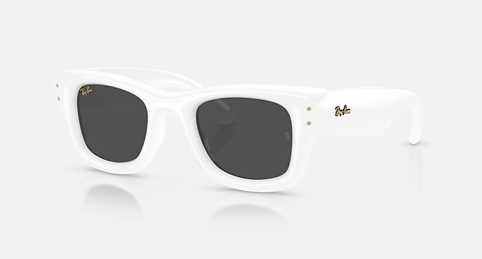 WAYFARER PUFFER Sunglasses in White and Ultra Black RB4940 Ray