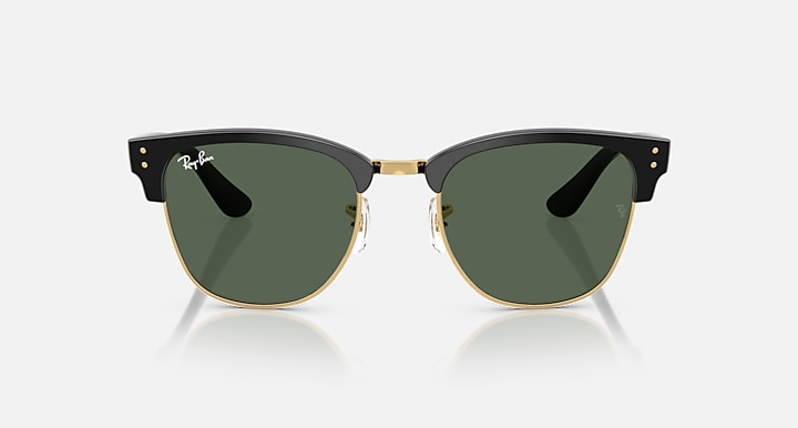 Ray-Ban Sunglasses Unisex Clubmaster Reverse - Havana Frame Green Lenses 54-21