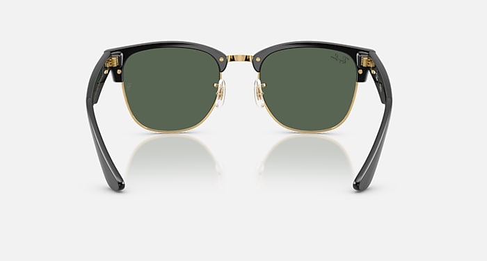 Ray-Ban Sunglasses Unisex Clubmaster Reverse - Black Frame Green Lenses 54-21