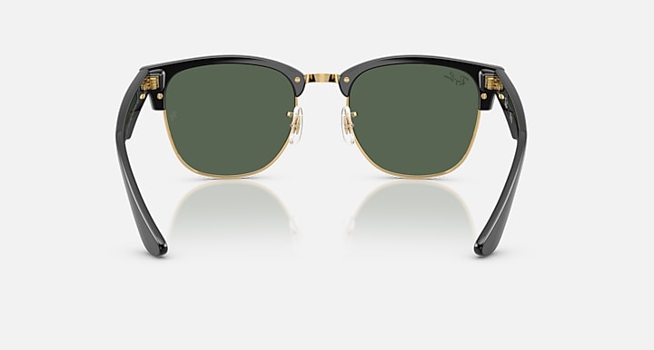 Ray-Ban Sunglasses Unisex Clubmaster Reverse - Havana Frame Green Lenses 54-21