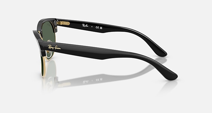 Ray-Ban Sunglasses Unisex Clubmaster Reverse - Havana Frame Green Lenses 54-21