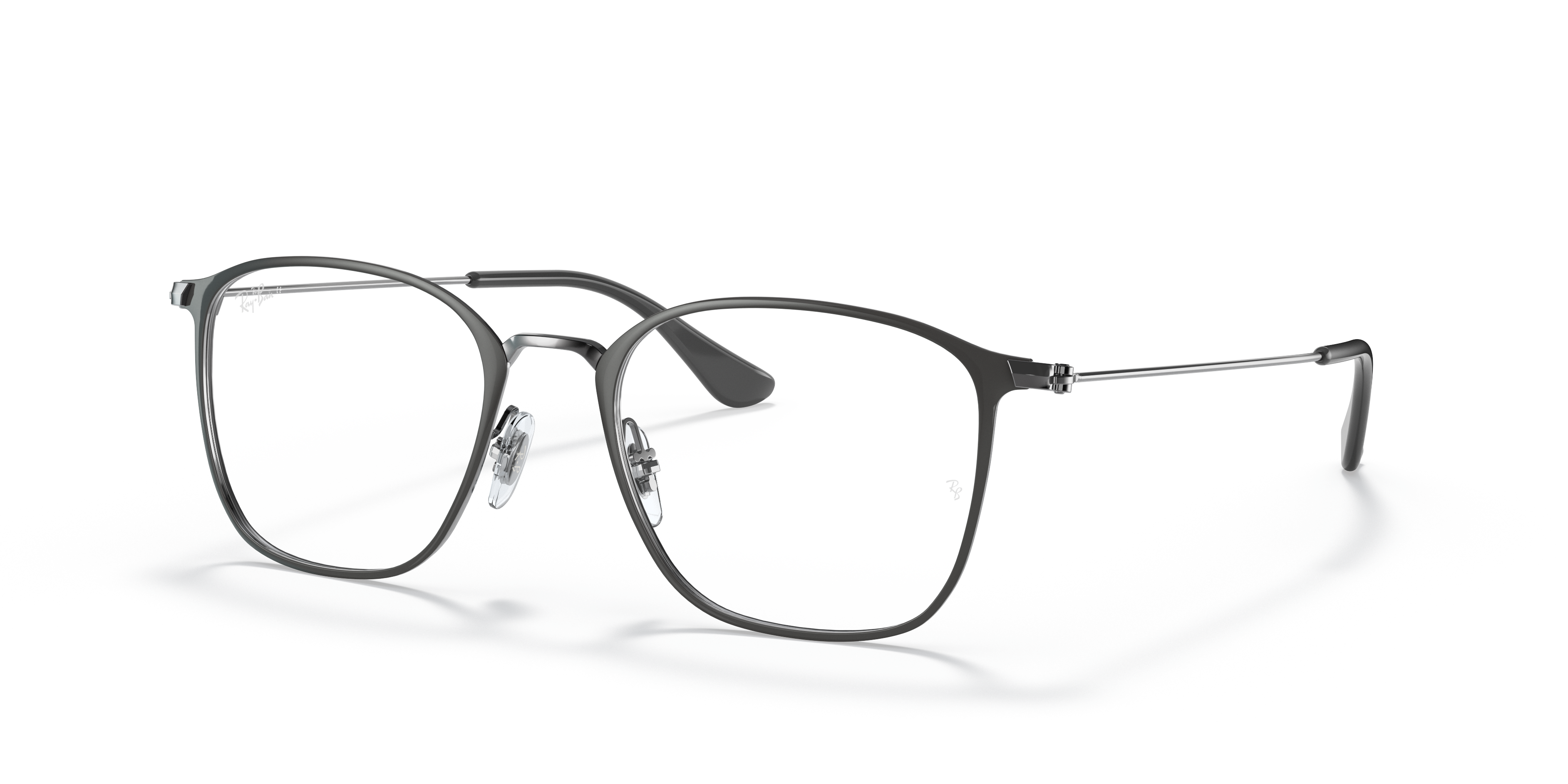 RB6466 OPTICS Polished Grey On Gunmetal Frame Clear Lenses 51-19