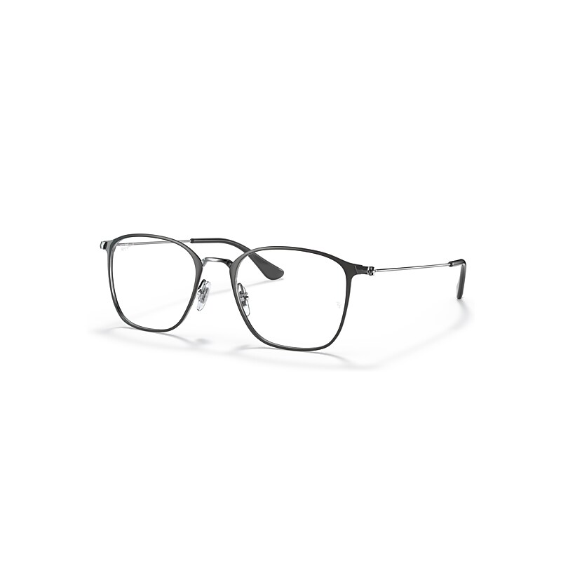 Ray-Ban Eyeglasses Unisex Rb6466 Optics - Gunmetal Frame Clear Lenses 49-19