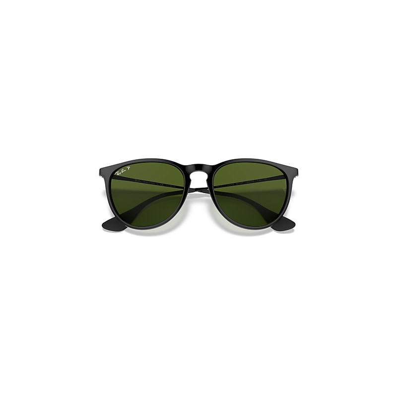 ERIKA CLASSIC Sunglasses in Black and G-15 Green Polarized