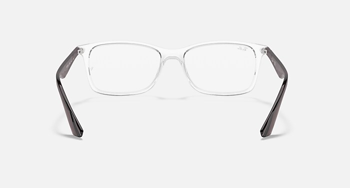 Ray-Ban Eyeglasses Unisex Rb7047 Optics Prescription - Black Frame Clear Lenses 56-17 Polarized