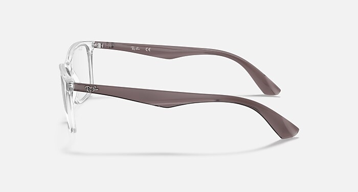 Ray-Ban Eyeglasses Unisex Rb7047 Optics Prescription - Black Frame Clear Lenses 56-17 Polarized