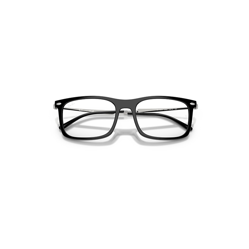 Ray Ban Rb7260 Optics Eyeglasses Silver Frame Clear Lenses Polarized 54-19 In Silver