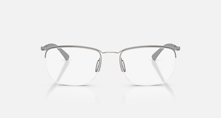 Ray-Ban Eyeglasses Unisex Rb7552 Optics Prescription - Gunmetal Frame Clear Lenses 52-19 Polarized