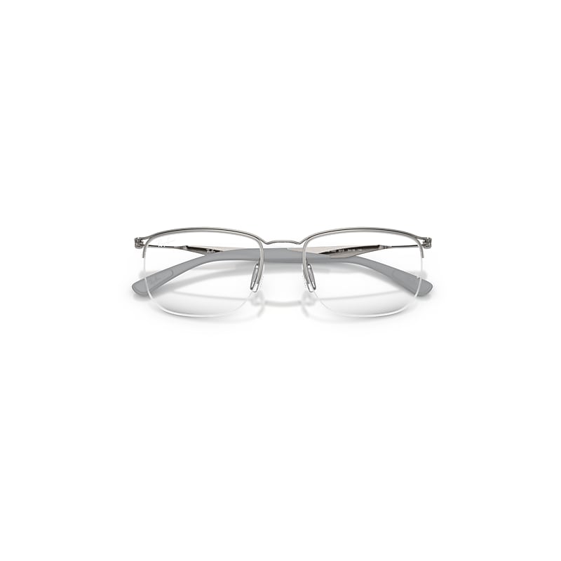 Ray Ban Rb7552 Optics Eyeglasses Gunmetal Frame Clear Lenses Polarized 54-19 In Gray