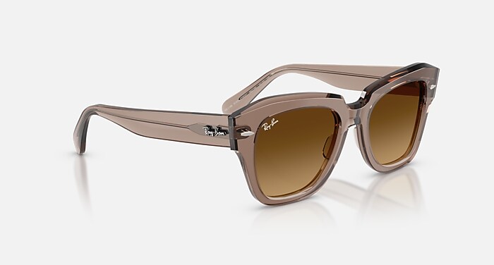 STATE STREET Sunglasses in Transparent Light Brown and  display picture 1