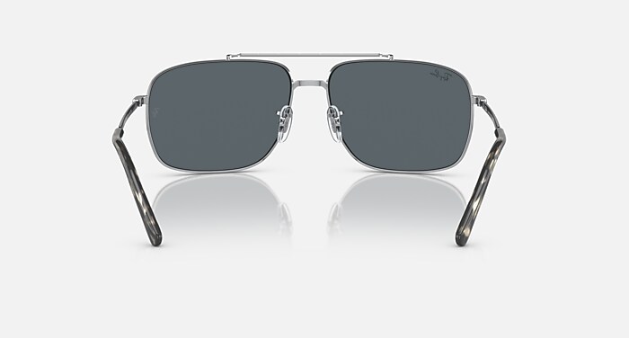 Ray-Ban Sunglasses Rb3796 Silver Frame Blue Lenses