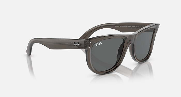 WAYFARER REVERSE Sunglasses in Transparent Dark Grey and Dark Grey
