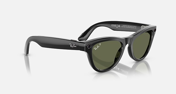 RW4010 Ray-Ban 偏光レンズ　ブラック サングラス ケース付き RAY-BAN | META SKYLER Sunglasses in Black and G-15 Green - | Ray