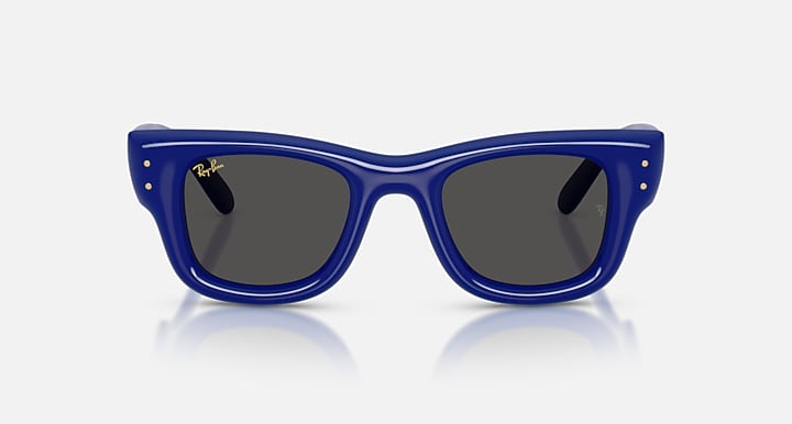 Ray-Ban Sunglasses Unisex Wayfarer Puffer - Blue Frame Black Lenses 47-23