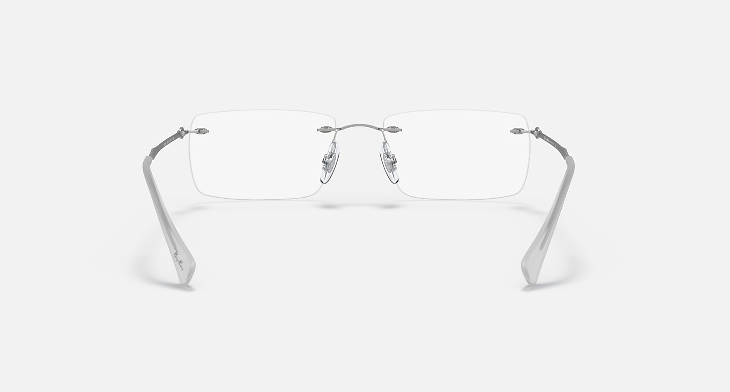 Ray-Ban Eyeglasses Unisex Rb8755 Optics Prescription - Silver Frame Clear Lenses 56-17 Polarized