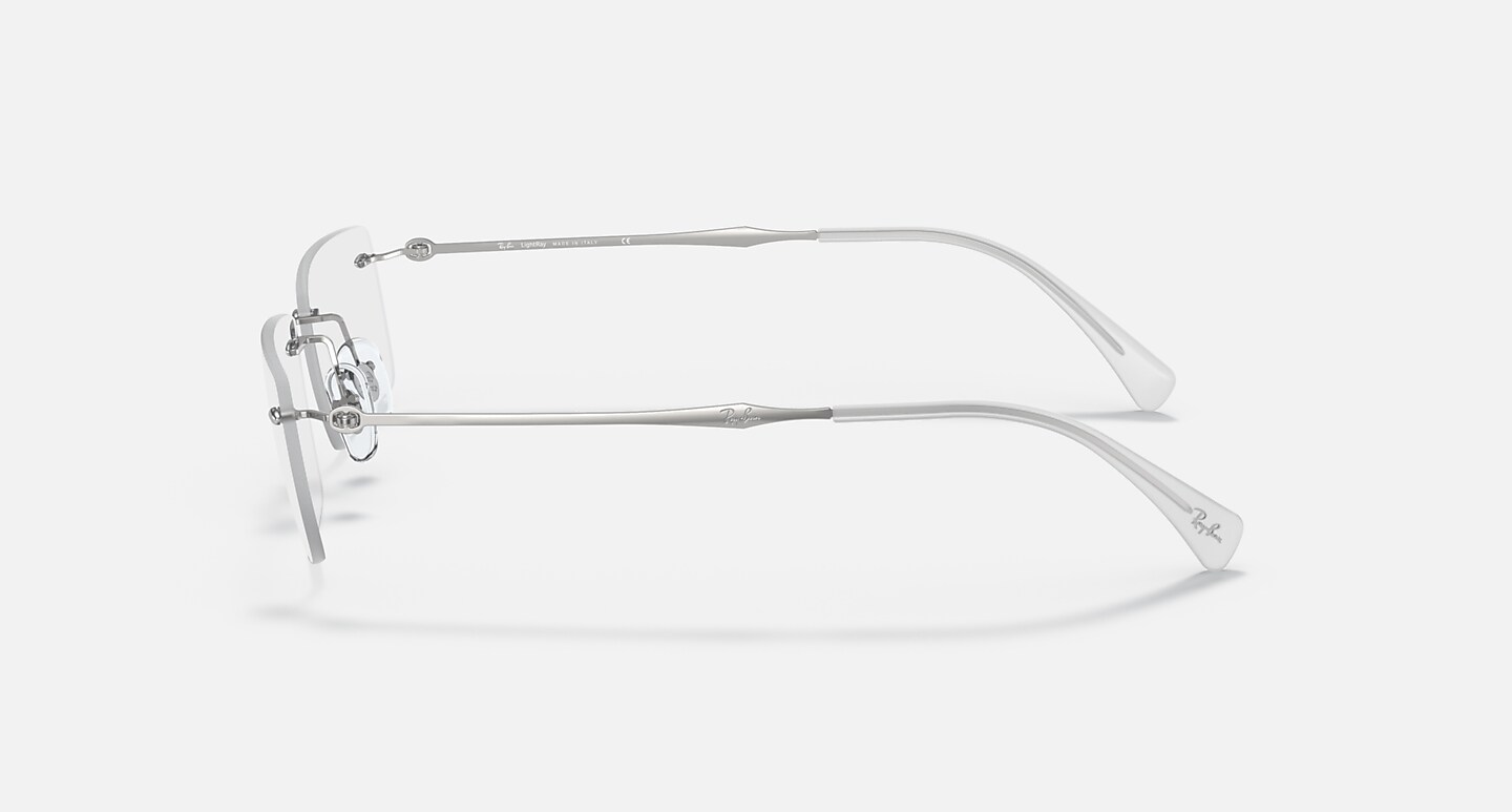 Ray-Ban Eyeglasses Unisex Rb8755 Optics Prescription - Silver Frame Clear Lenses 56-17 Polarized