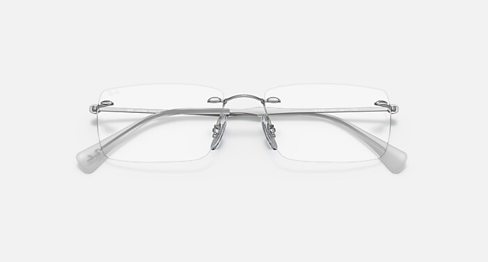 メガネ Ray-Ban Titanium Eyeglass Frame RB8157V 1224 Silver Eyeglasses Ray-Ban RB8157V Frank Titanium Optics | Free