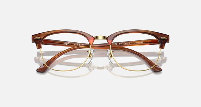 CLUBMASTER OPTICS Eyeglasses with Striped Brown Frame RB5154