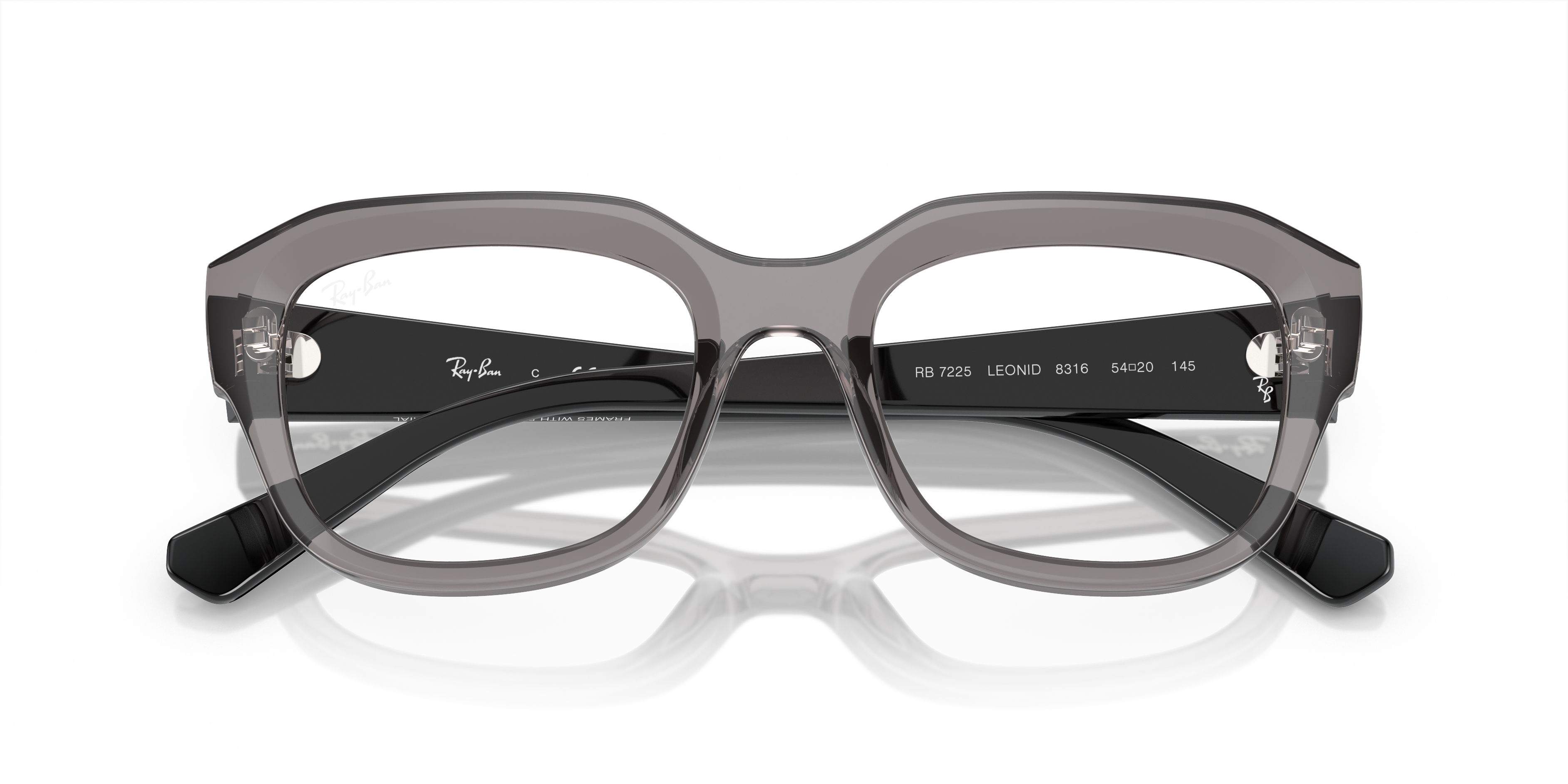 LEONID OPTICS BIO-BASED Eyeglasses with Transparent Grey Frame