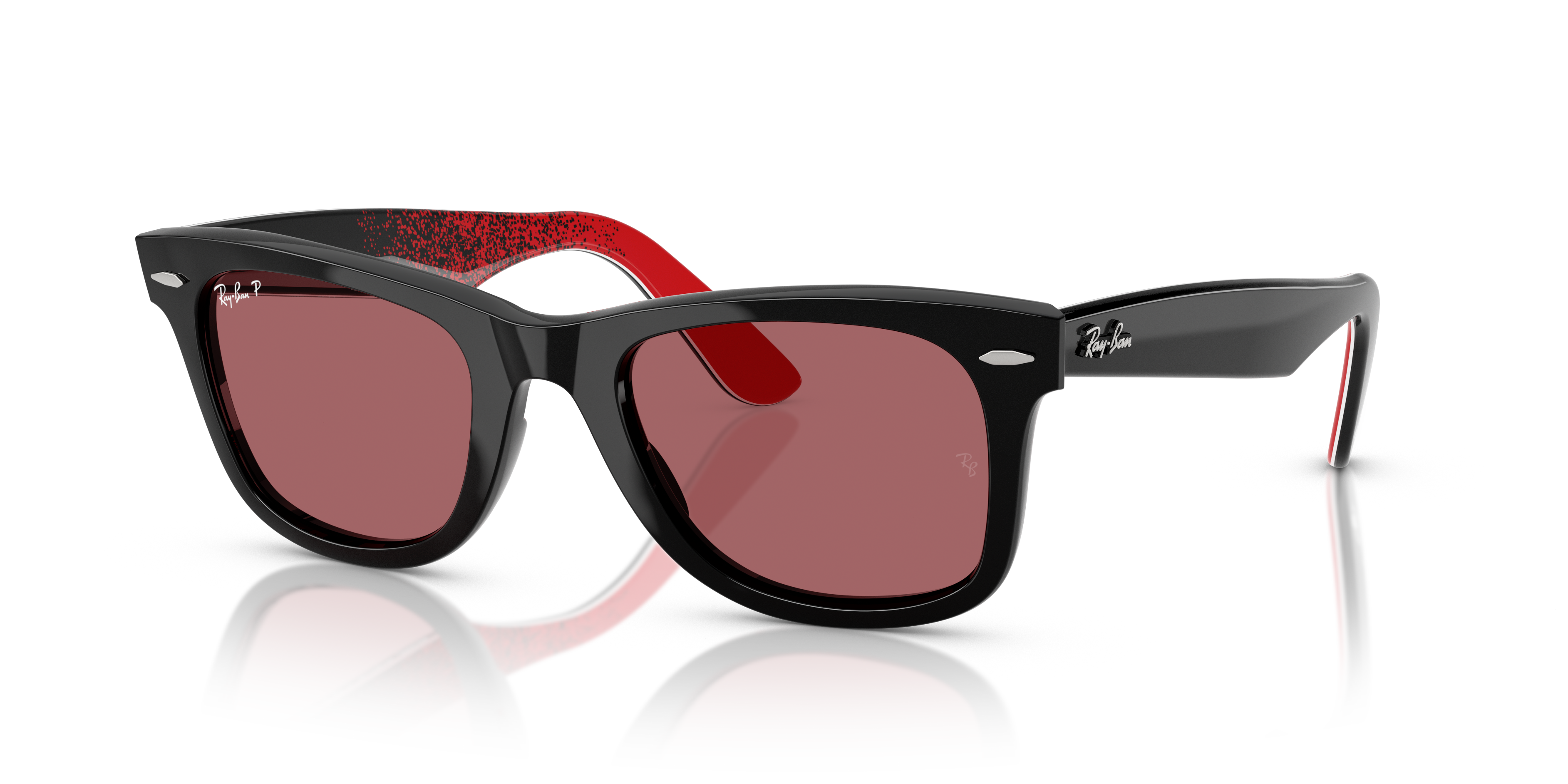 ORIGINAL WAYFARER DISNEY MICKEY & MINNIE MOUSE PIXELATED Polished Black Frame Polar Purple Lenses 50-22