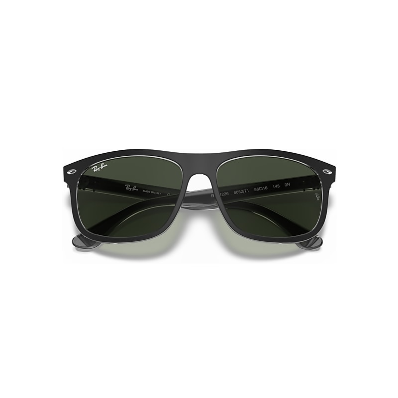 Ray-Ban Rb4226 Sunglasses Black On Transparent Frame Green Lenses 56-16