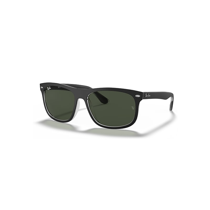 Ray-Ban Sunglasses Man Rb4226 - Black On Transparent Frame Green Lenses 56-16
