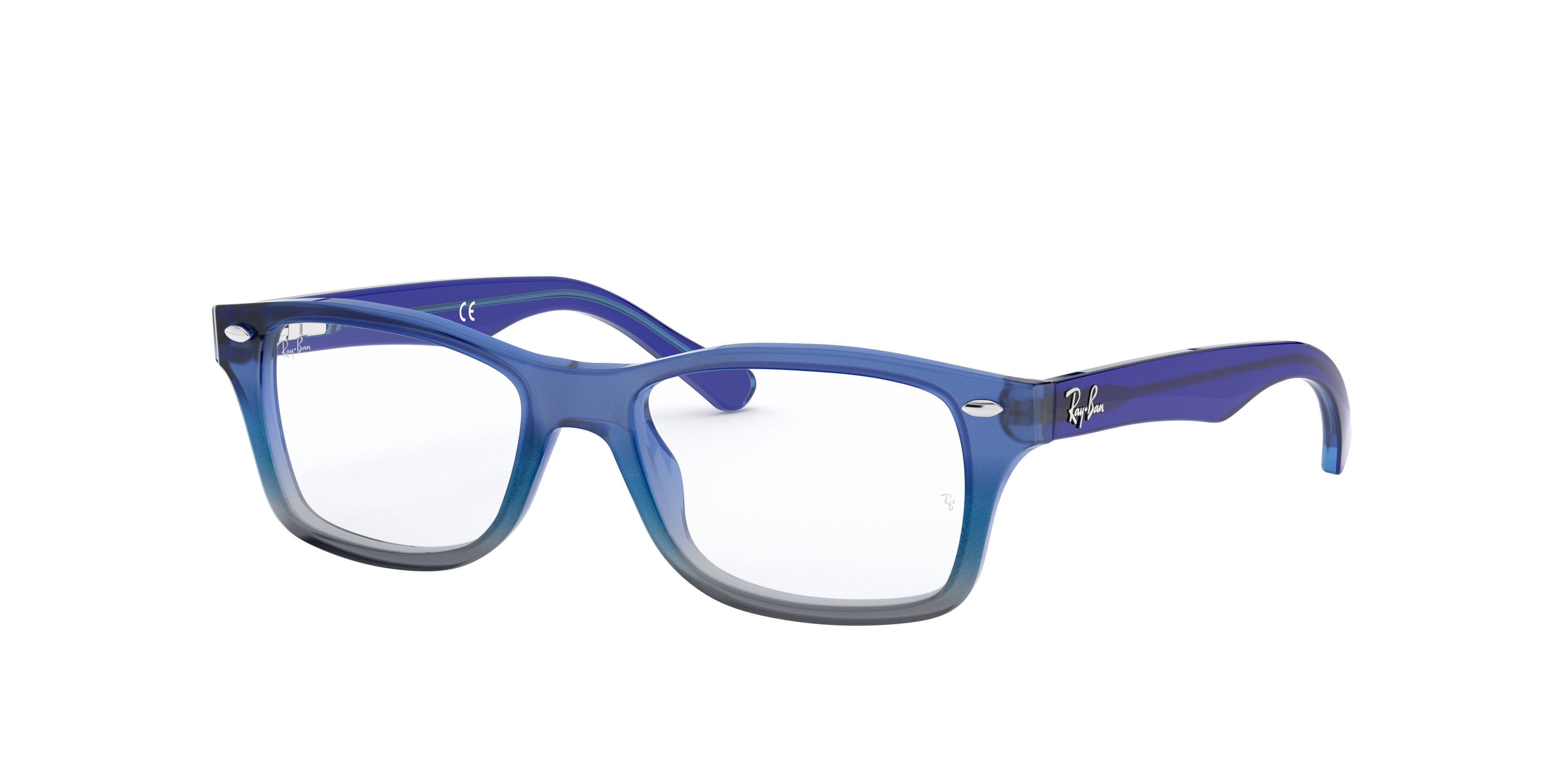 RB1531 OPTICS KIDS Polished Blue On Grey Frame Clear Lenses 48-16