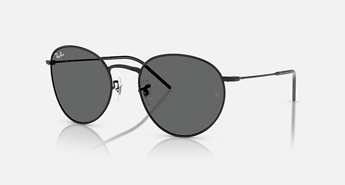 ROUND REVERSE Sunglasses in Black and Dark Grey RBR0103S Ray