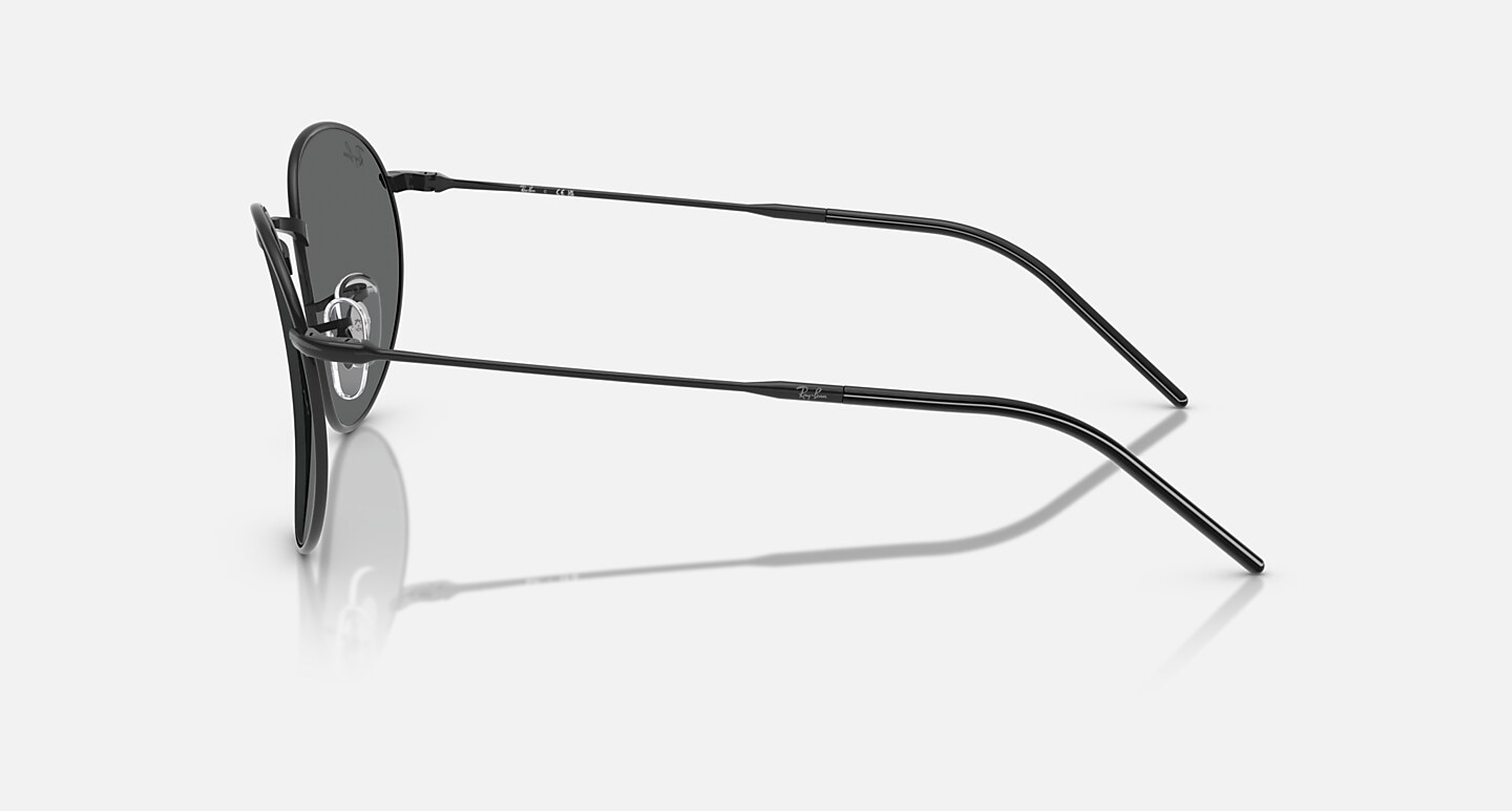 Ray-Ban Sunglasses Unisex Round Reverse - Black Frame Grey Lenses 53-21