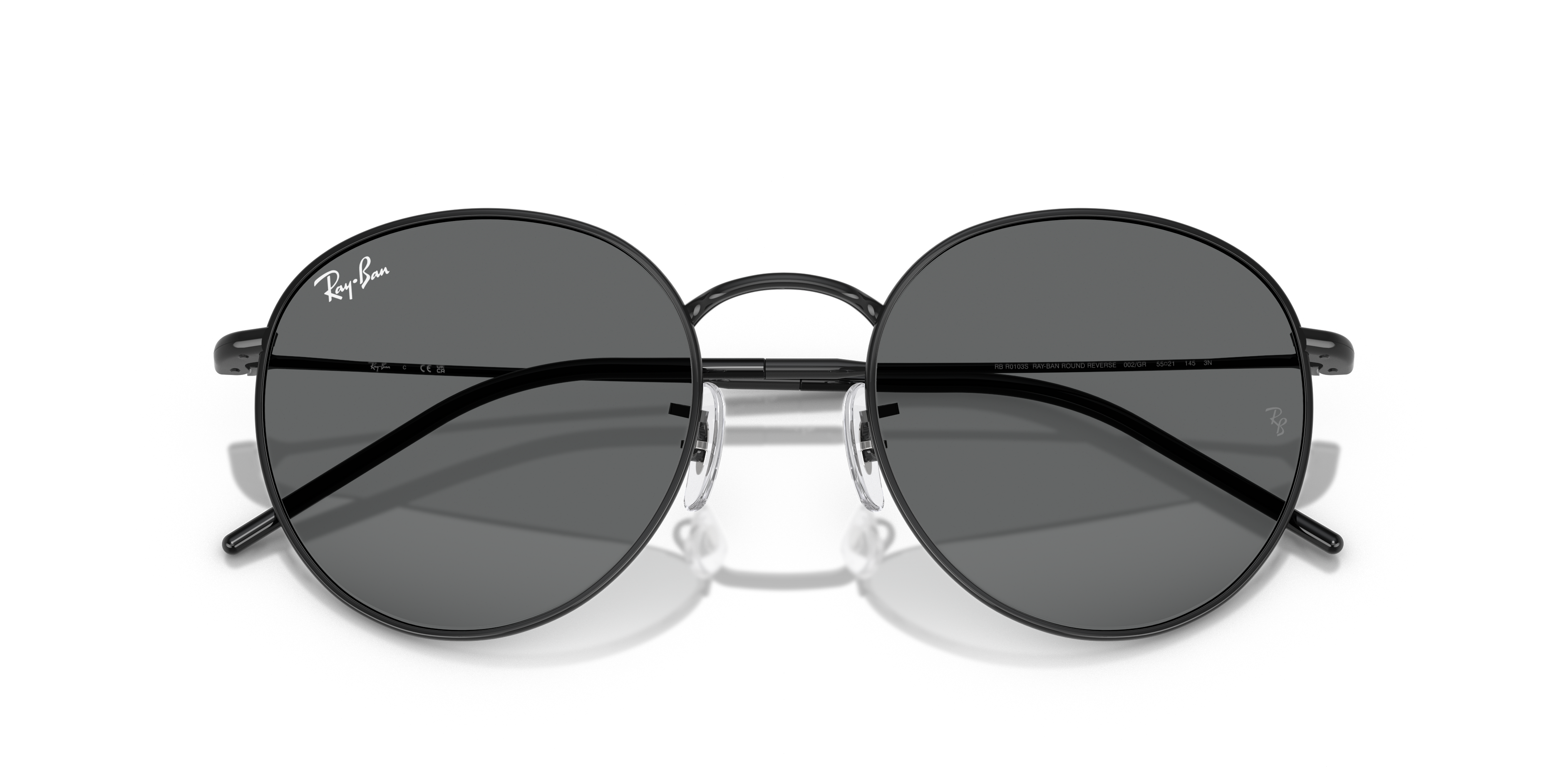 【関税込み】Ray-Ban ブラック リバース ラウンドサングラス レイバン公式ストア】 Ray-Ban® ROUND REVERSE サングラス